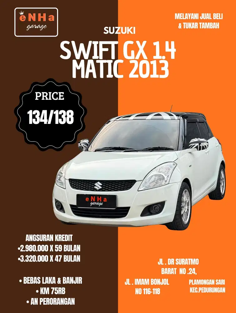 Suzuki Swift GX 1.4 matic 2013 istimewa..