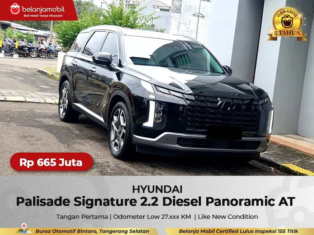 [ GARANSI 5TH ] Hyundai Palisade Signature 2.2 Panoramic AT 2023/2024