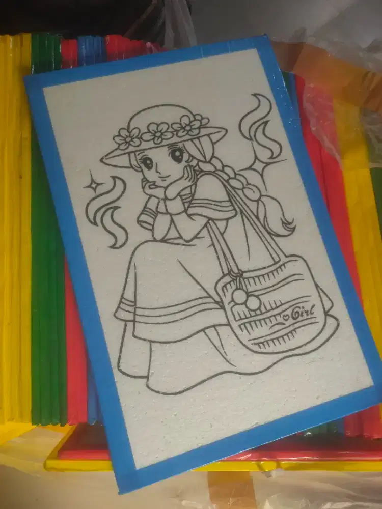 Sterofoam Lukis/Mewarnai Anak