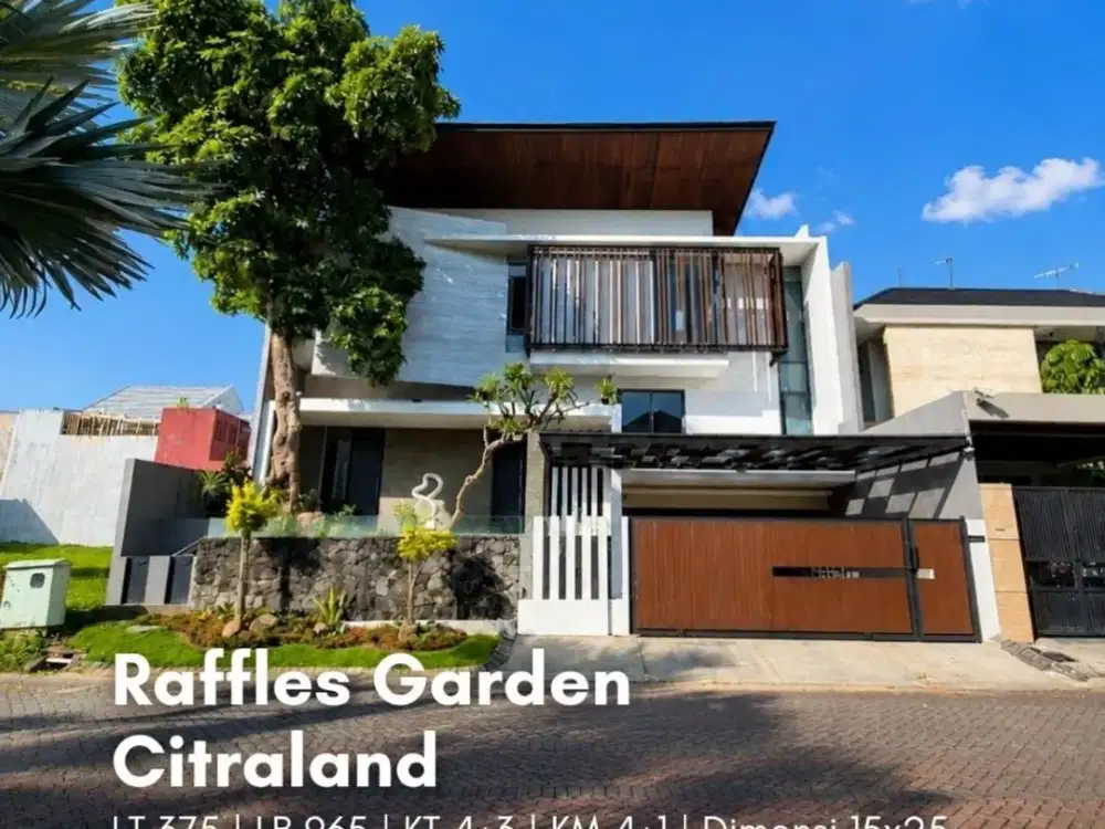 Rumah Raffles Garden, Citraland MINIMALIS, SIAP HUNI