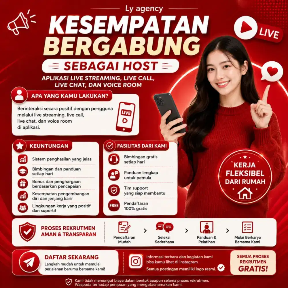 Lowongan host live