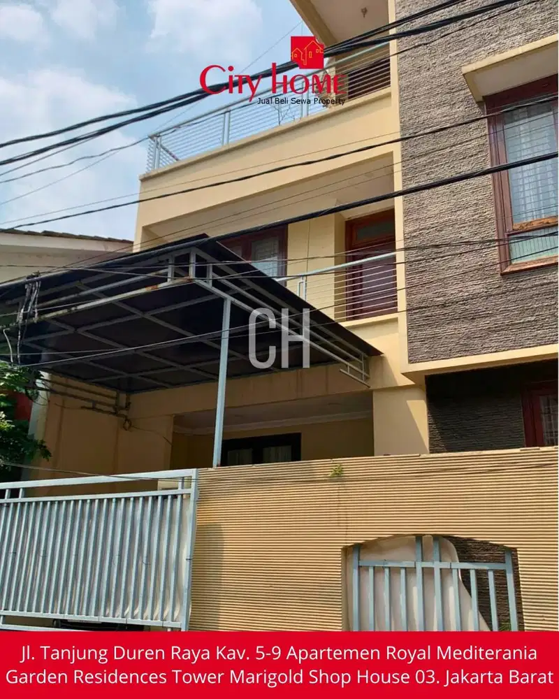 Disewakan Rumah 3 Lantai – Luas 9 x 15 m | Full AC