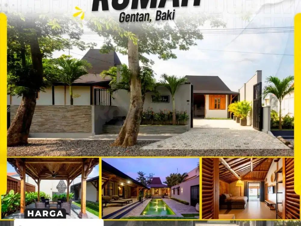 Rumah Mewah Elite Di Gentan + Kolam Renang Include Furnished Siap Huni