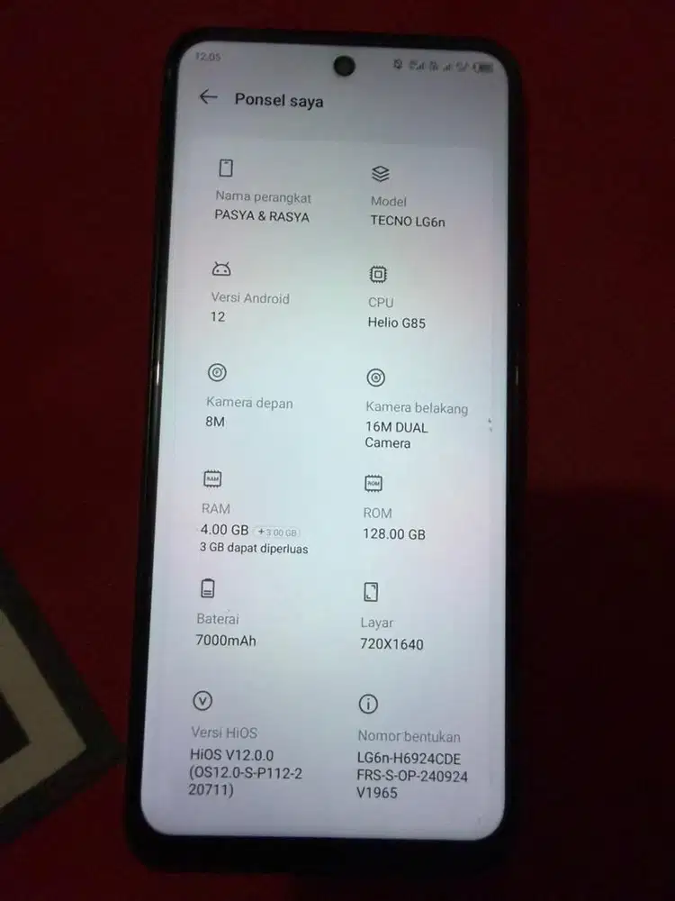 Tecno pova 2 7/128gb