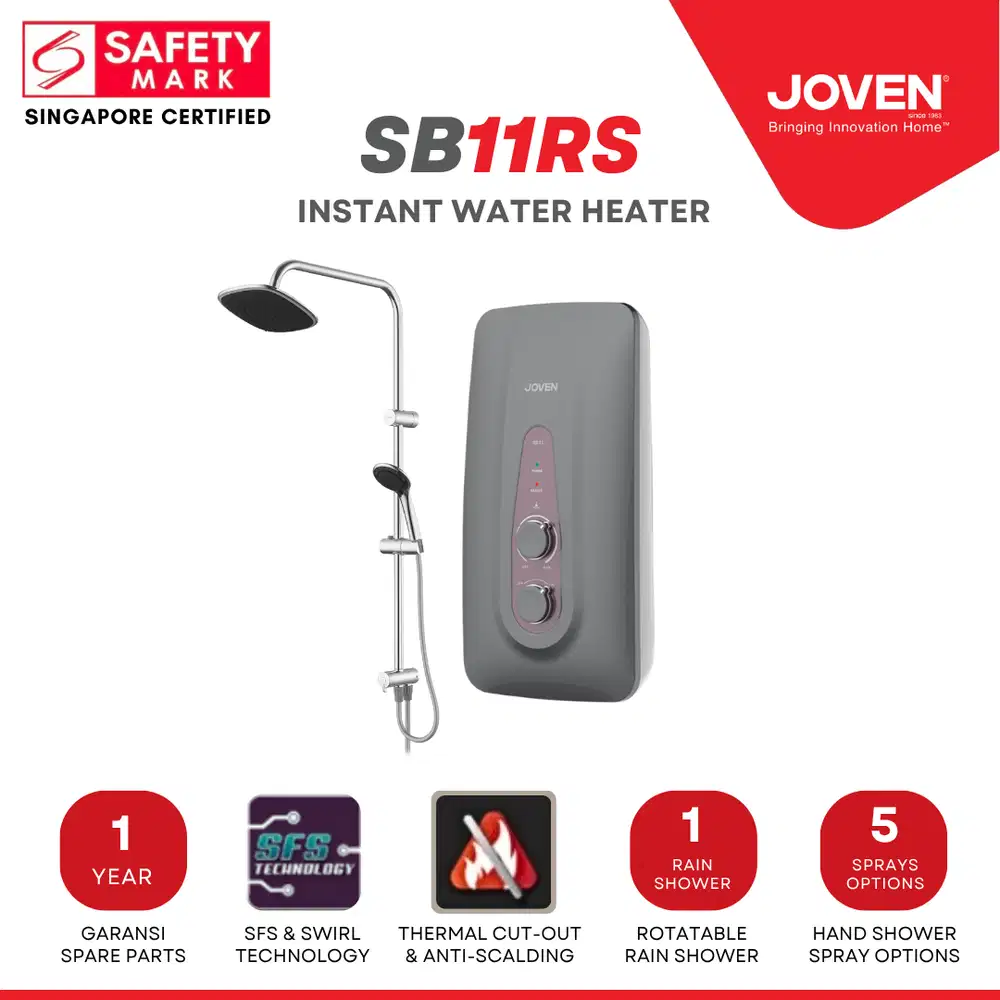 Joven SB11RS Instant Water Heater 100% Original Kondisi Baru