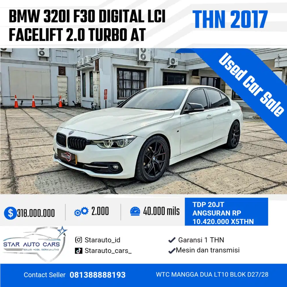 bmw 320i f30 digital lci facelift at thn 2018