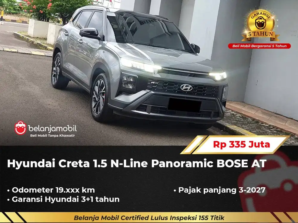 [ GARANSI 5TH ] Hyundai Creta 1.5 N-Line Non Turbo Panoramic 2025/2026