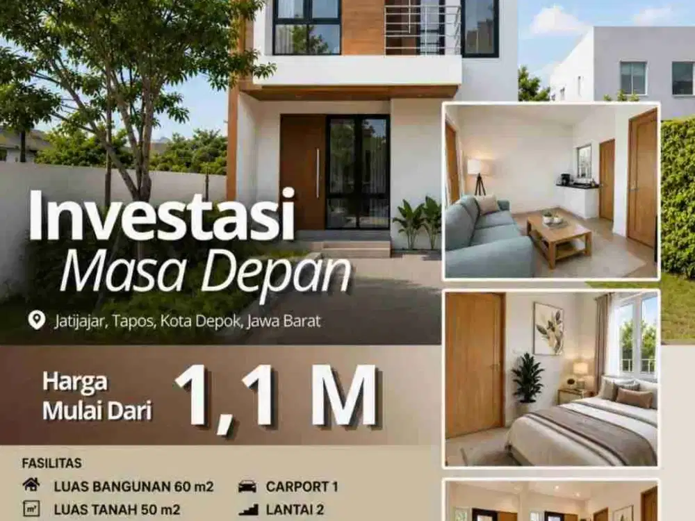 JUAL RUMAH MEWAH MURAH STRATEGIS TAPOS DEPOK