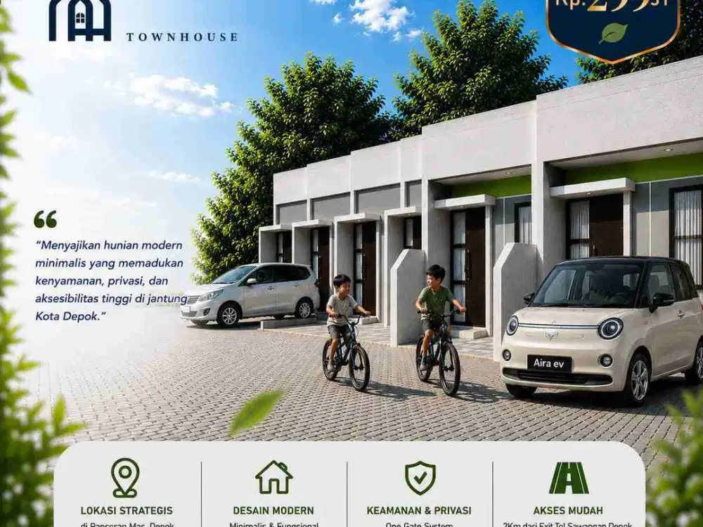 JUAL RUMAH MINIMALIS CANTIK MURAH PANCORAN MAS DEPOK
