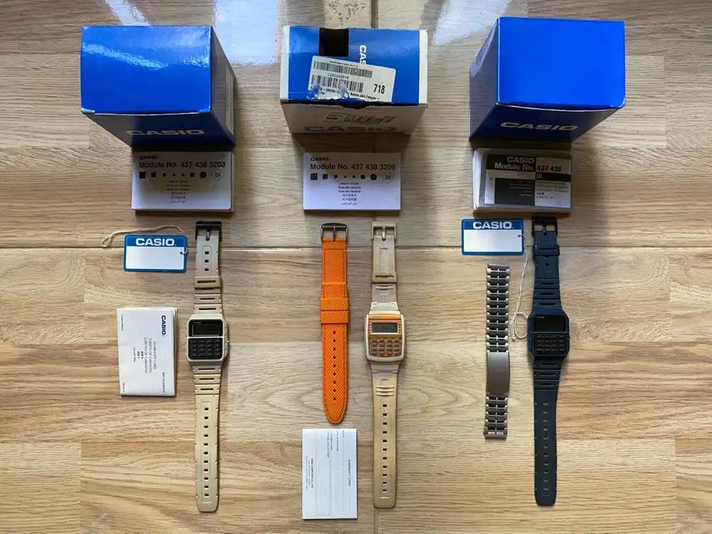 BUNDLING 3 PCS SEKALIGUS JAM TANGAN CASIO CALCULATOR ORIGINAL SECOND