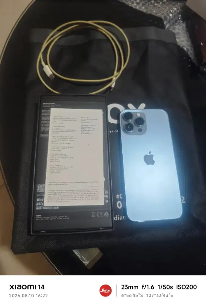 Dijual Iphone 13 Pro MAX 256GB sky blue ex IBOX