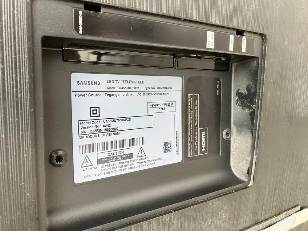 TV Samsung 55 inch bekas Rusak LCD