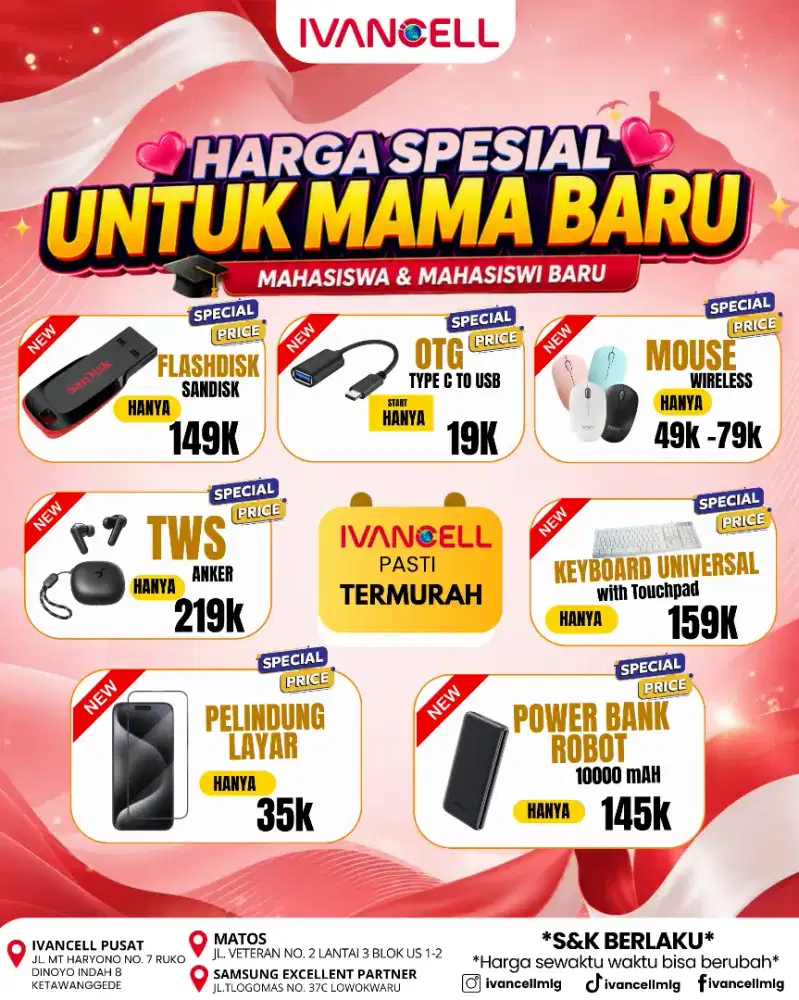 PROMO ACCECORIES UNTUK PARA MABA KOTA MALANG TERLENGKAP TERMURAH