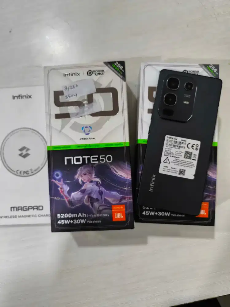 infinix note 50 8/256 fullset mulus