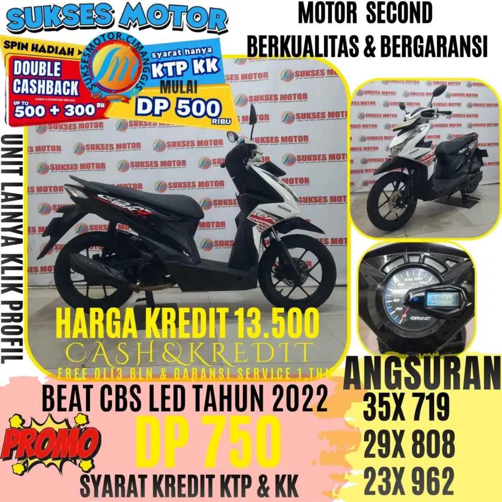 BEAT CBS LED TAHUN 2022 BERGARANSI CASHBACK UPTO 3OORBUAN