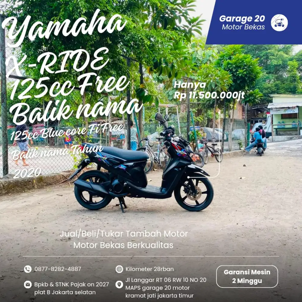 Yamaha X_Ride 125cc New Free Balik Nama Jabodetabek Tahun 2020