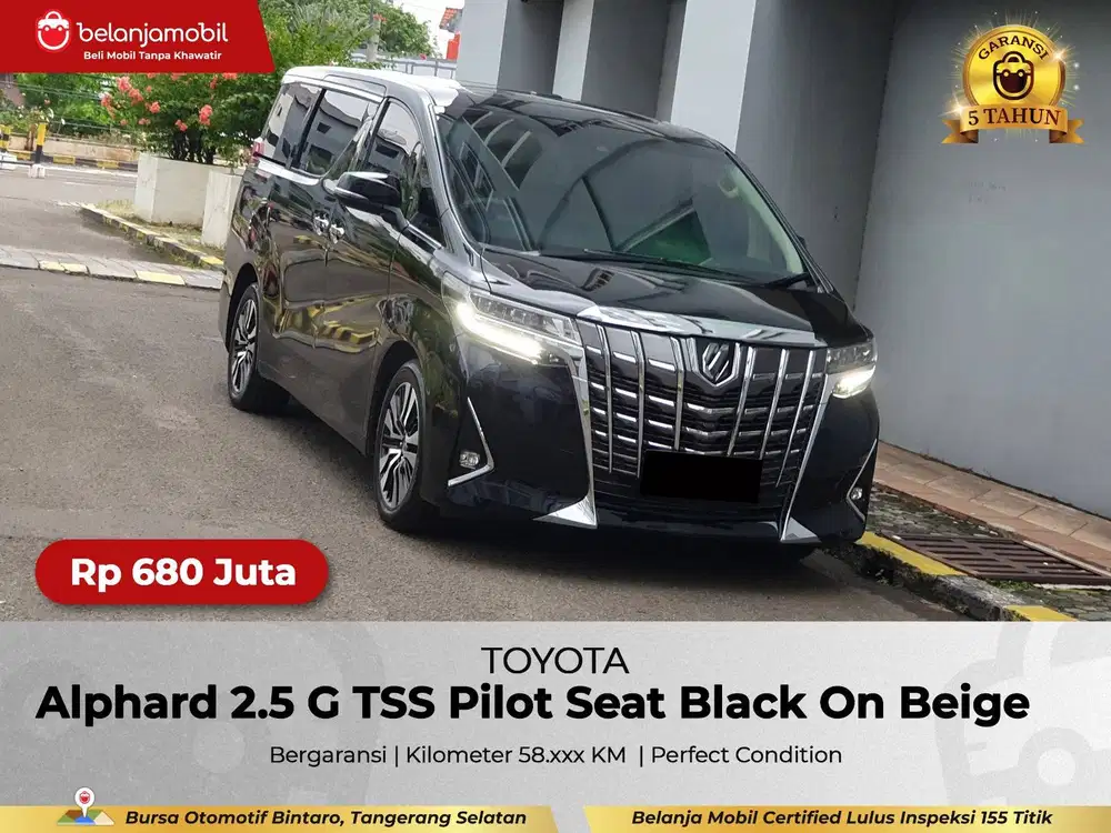 [ GARANSI 5TH ] Toyota Alphard 2.5 G TSS Pilot Seat 2022/2023