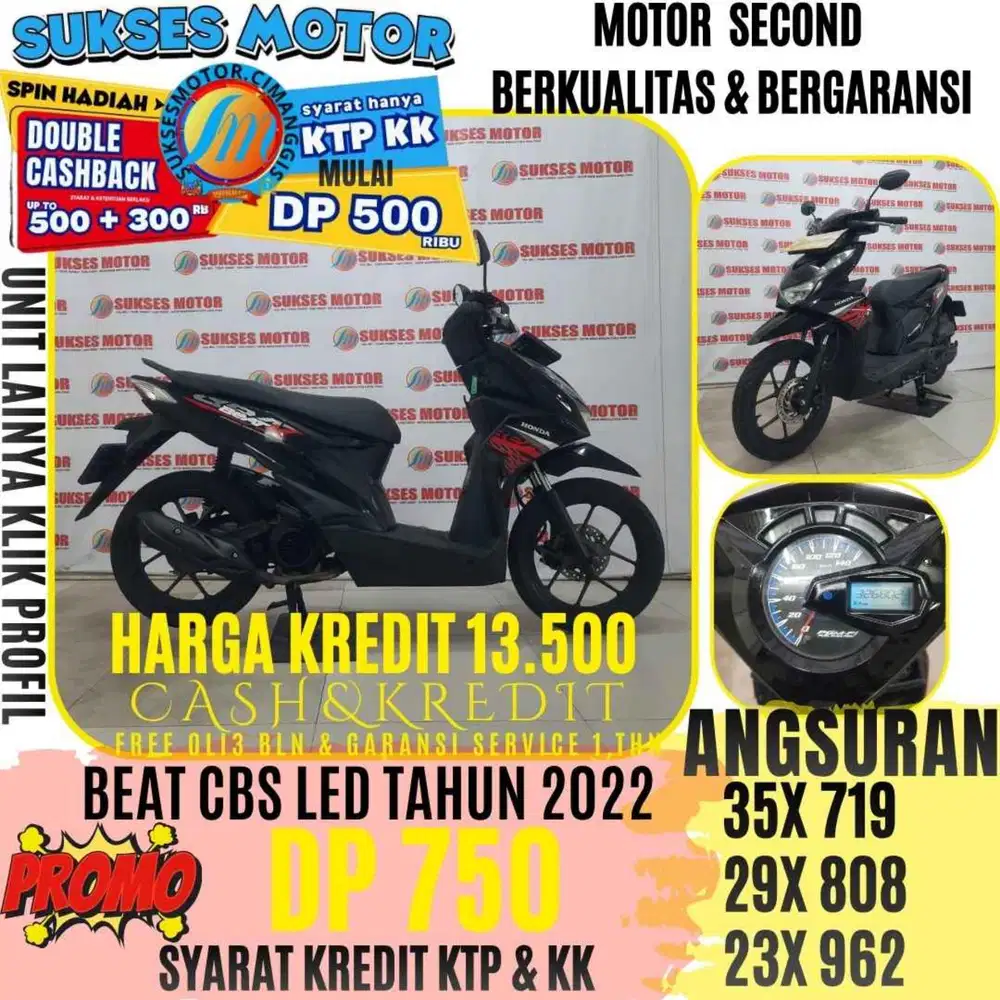 BEAT CBS LED TAHUN 2022 BERGARANSI CASHBACK UPTO 3OORBUAN