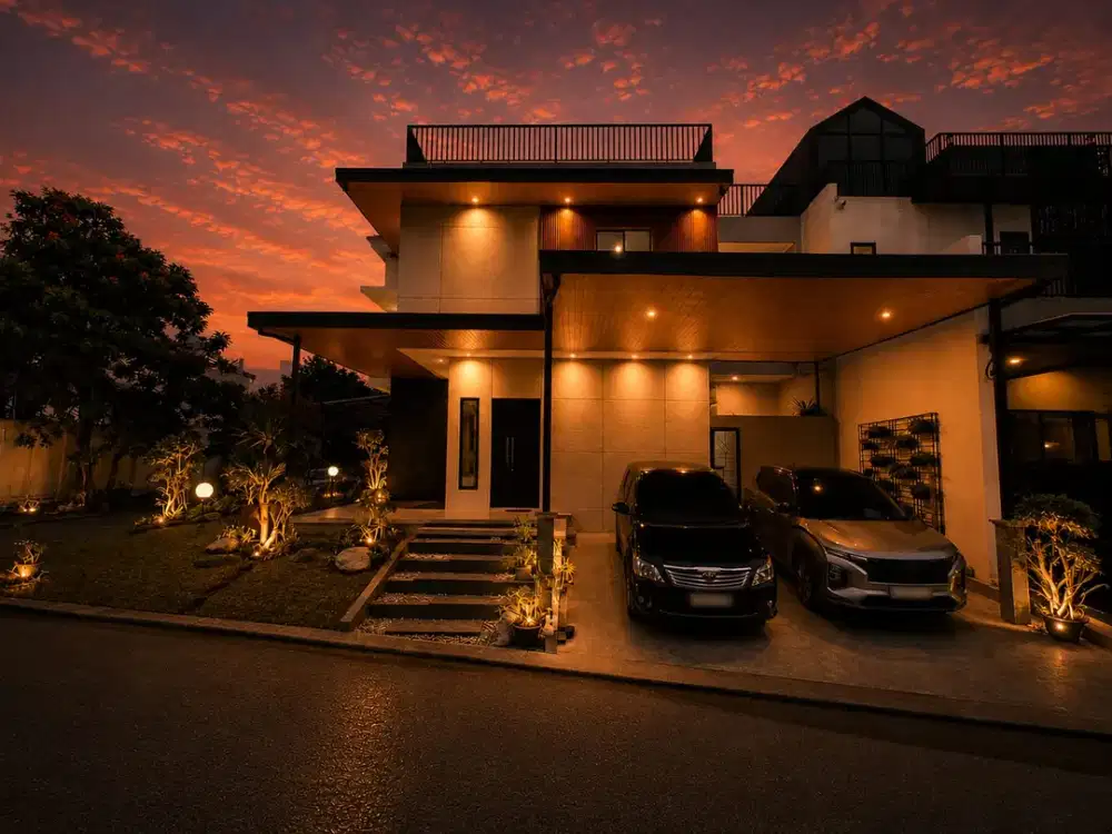 DIJUAL RUMAH HOOK JAPANDI MODERN CLUSTER CHALCEDONY PONDOK HIJAU GOLF SUMMARECON SERPONG