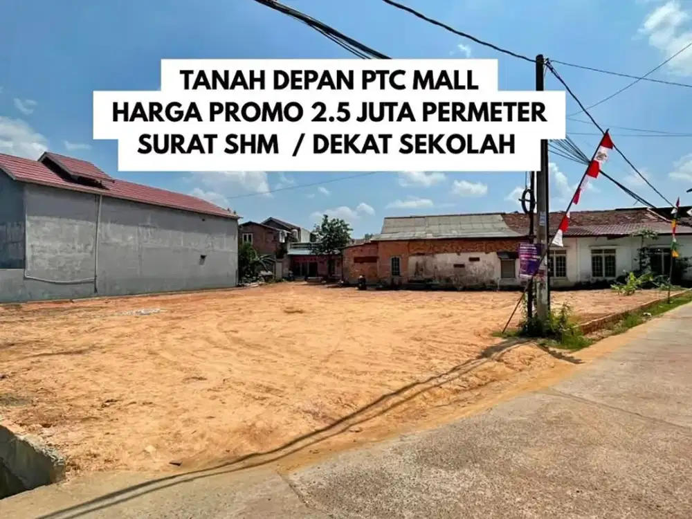 Dijual tanah pusat kota depan ptc mall jl r sokemto