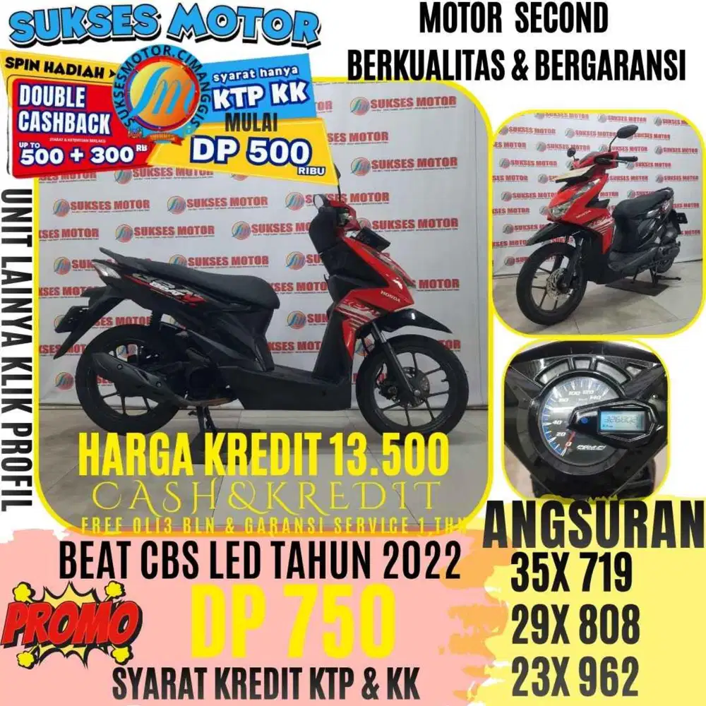 BEAT CBS LED TAHUN 2022 BERGARANSI CASHBACK UPTO 3OORBUAN