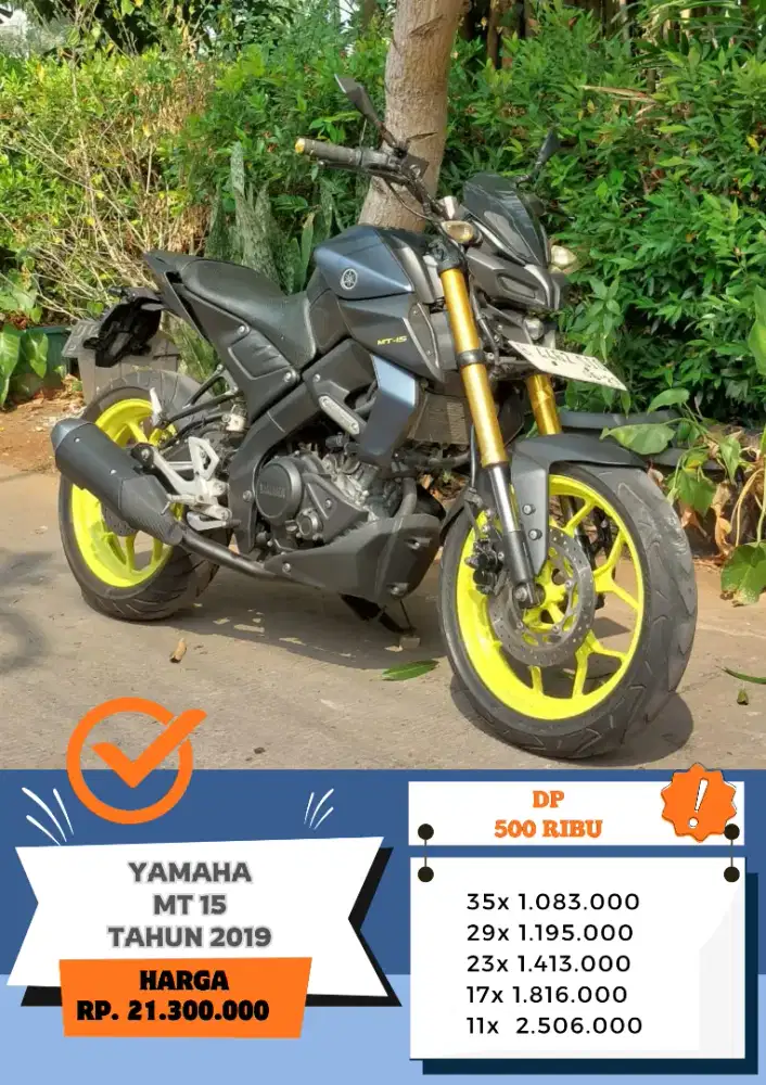 Dp 500 Ribu!! YAMAHA MT 15 TAHUN 2019