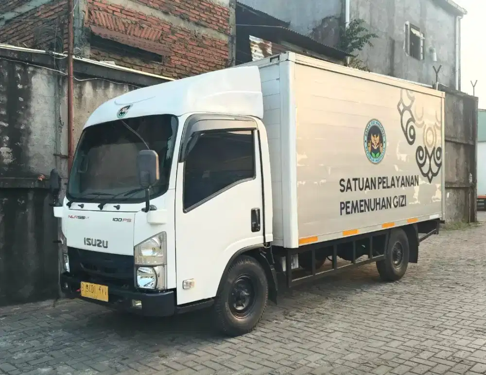 Isuzu elf engkel long cde NLR 55 T LX box aluminium 2021 bok alumunium
