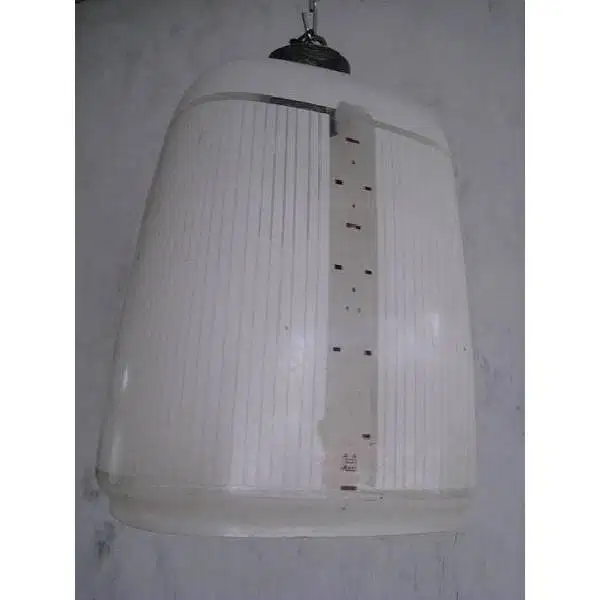 Vintage antik art deco merk Auer Lamp/lampu gelas Germany era Kolonial