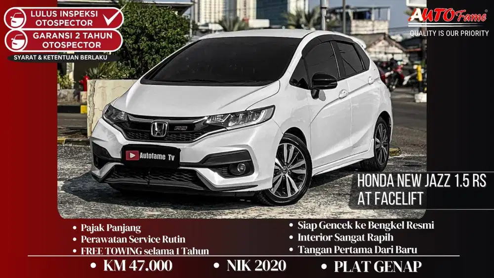 KM47RB Honda New Jazz 1.5 RS AT Facelift NIK 2020 Akhir LED Headlamp T