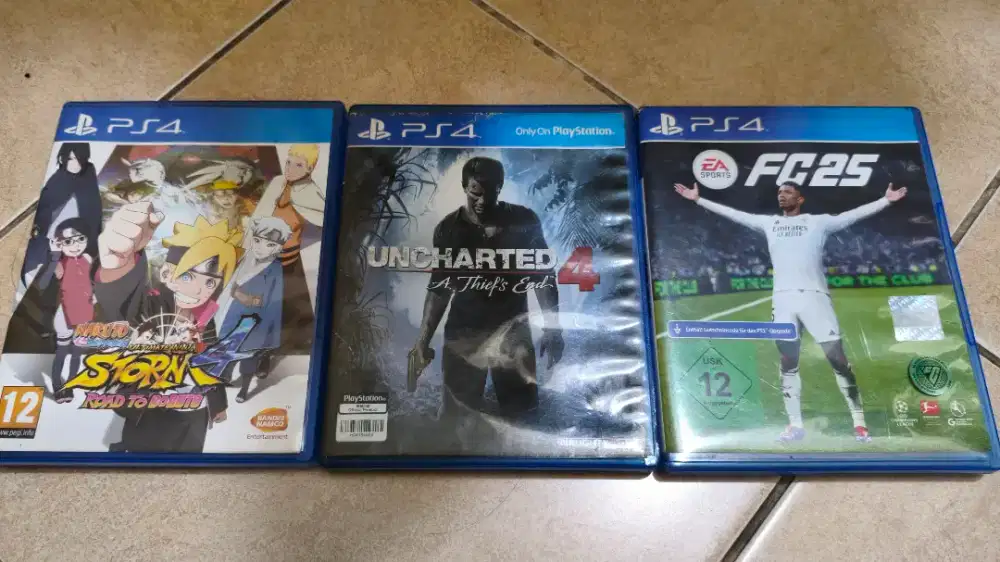 Jual kaset ps4 naruto, fc25, uncharted 4