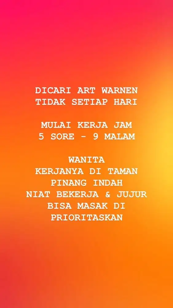 LOWONGAN ART WARNEN SIDOARJO