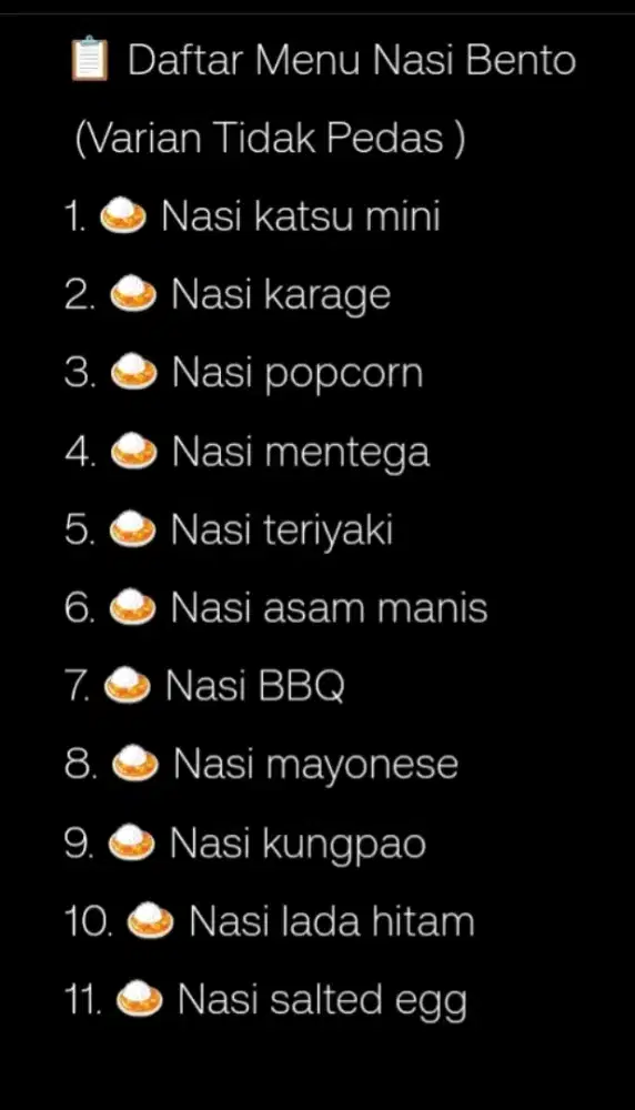 Nasi bento 12 ribu banyak rasa