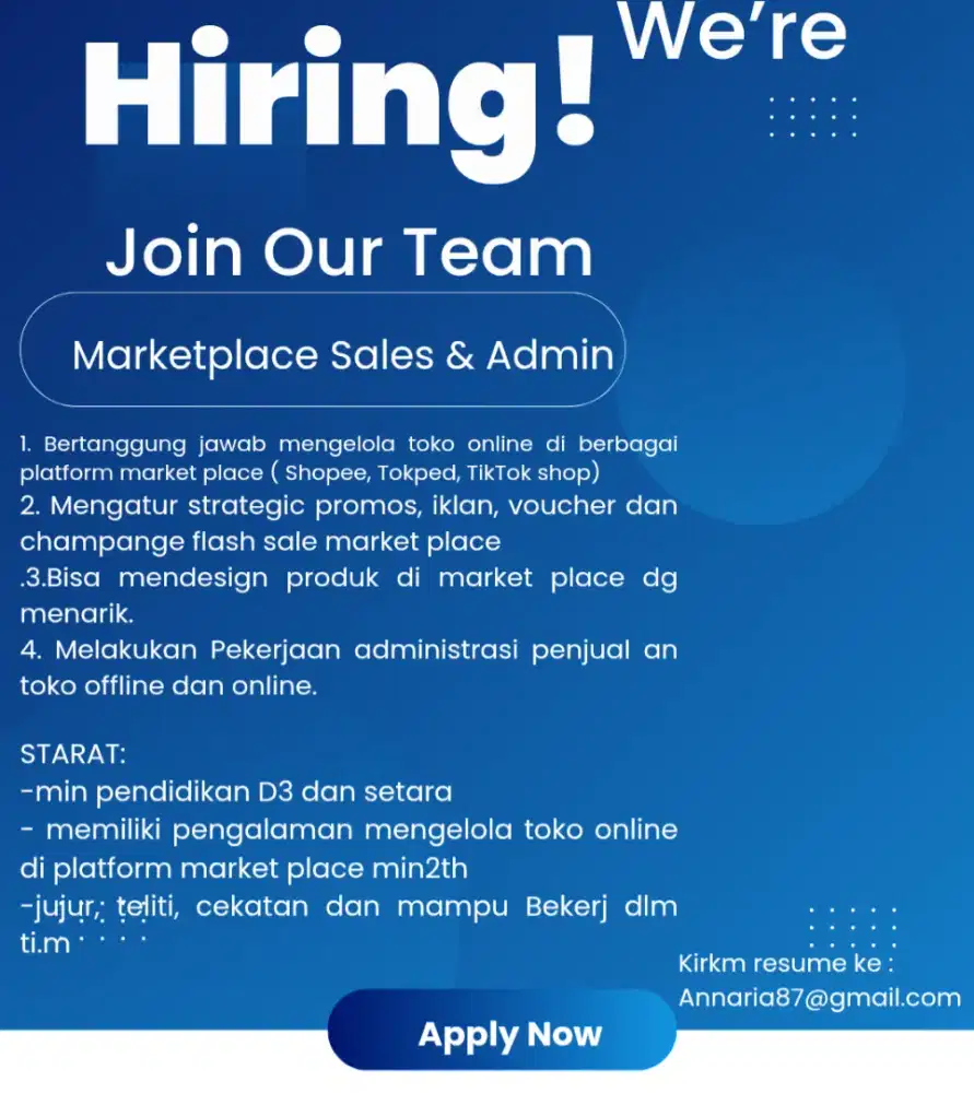 ADMIN TOKO ONLINE MARKETPLACE & OFFLINE