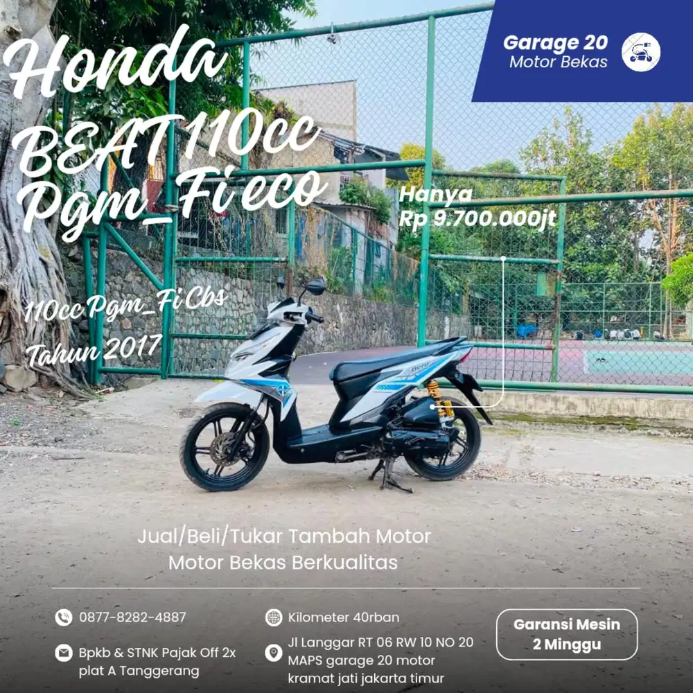 Honda Beat 110cc CBS Pgm_Fi Tahun 2017