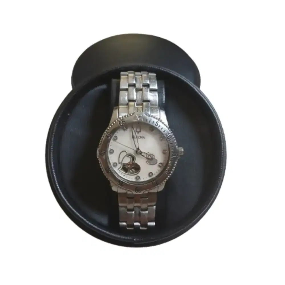 Jam Tangan Pria-Wanita Bulova Automatic Wind Dial Tiram Berlian