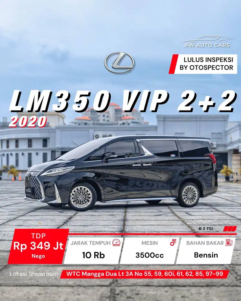 Lexus LM350 VIP 2+2 4 Seater 2020 LM 350 non 2022 hybrid 7 seat 2021