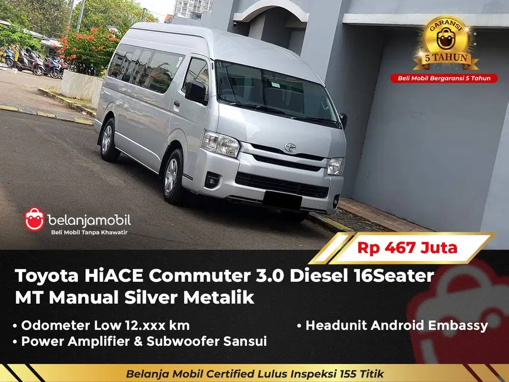 [ 16 SEAT ] Toyota HiACE Commuter 3.0 Diesel MT Manual 2024/2025