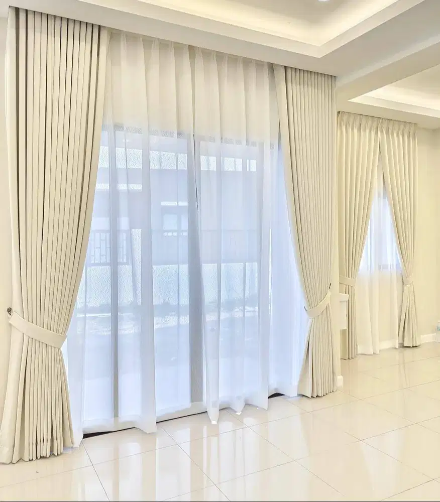 Gorden Vertikal/Vertical Blinds Roll/Roller Krey Wallpaper Dinding 3D
