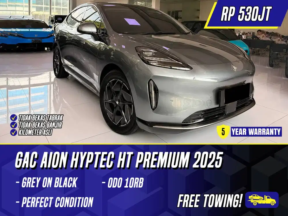 GAC Aion Hyptec HT Premium 2025 Grey on Black Abu-abu Abu Electric