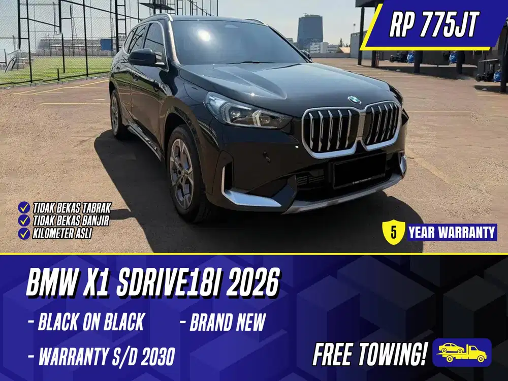 BMW X1 sDrive18i 2026 NIK 2025 Black Hitam X1 sDrive