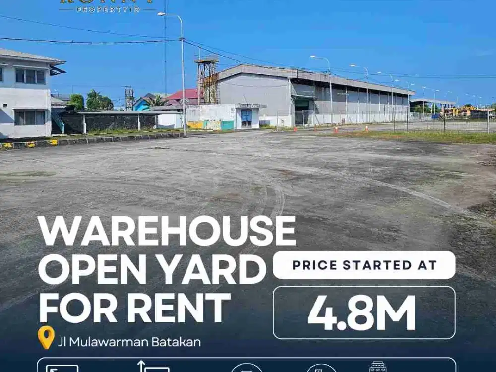 Disewakan Gudang & Open Yard Luas