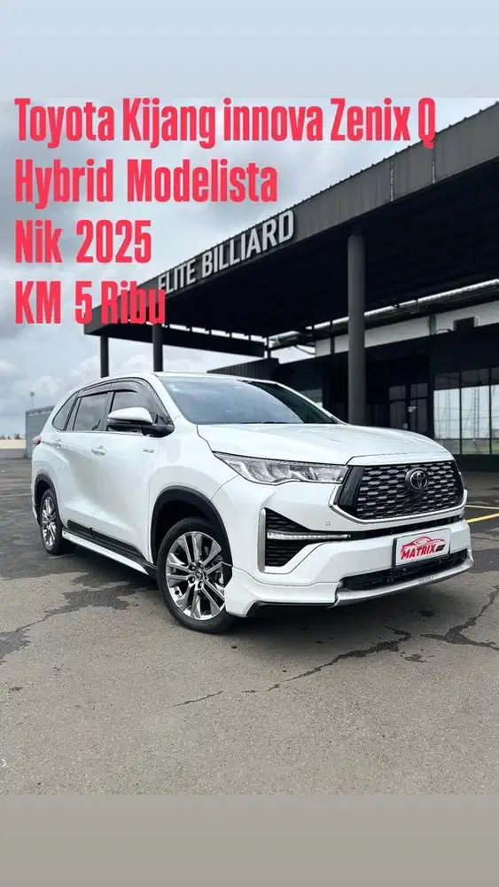 Toyota kijang innova zenix Q Hybrid modelista nik 2025 white Siap paka