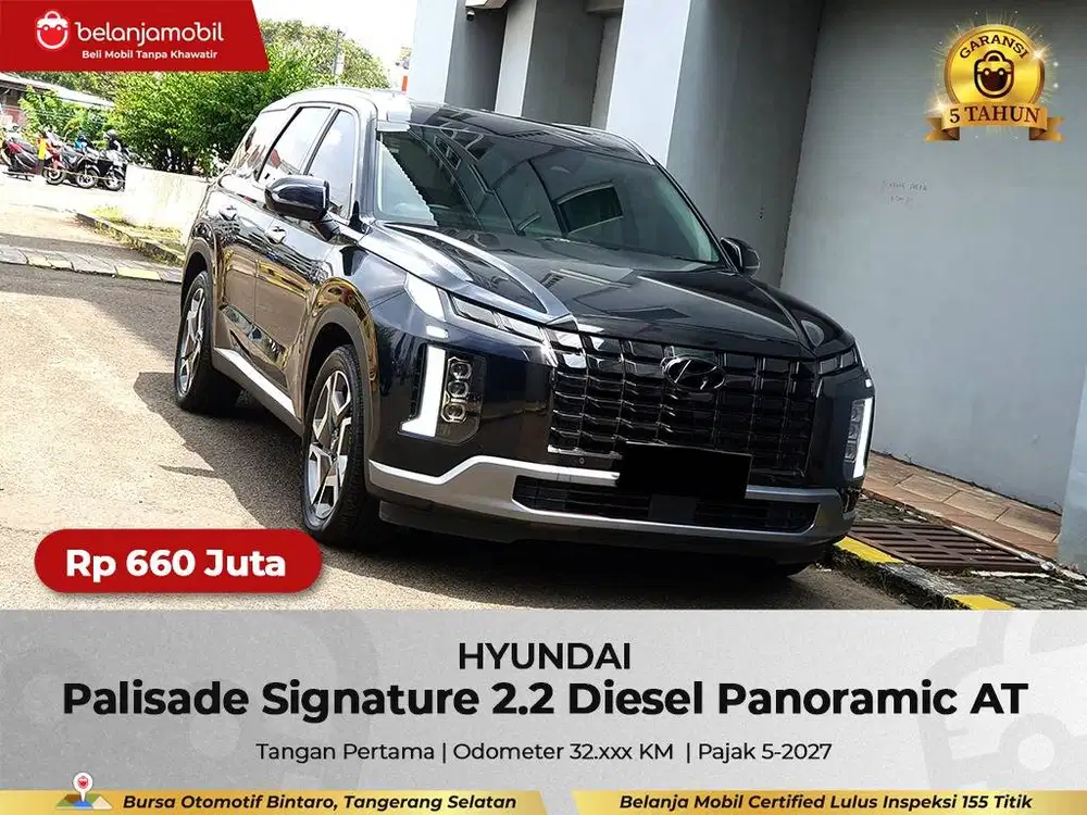 [ GARANSI 5TH ] Hyundai Palisade Signature 2.2 Panoramic AT 2023/2024