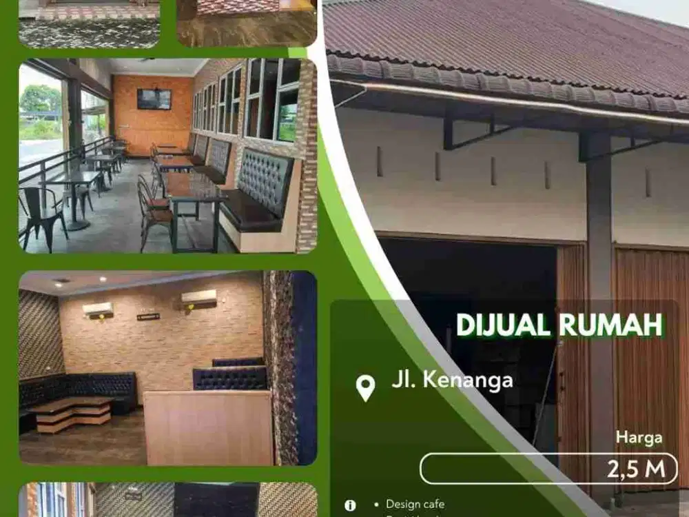 Dijual Rumah Semi Bulatan Daerah Kenanga Pekanbaru Kota Siap Usaha Cafe!