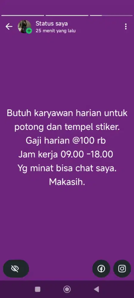 Loker karyawan harian