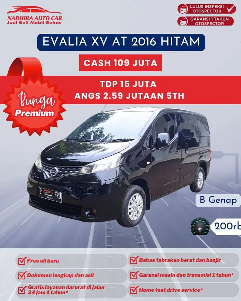 Angsuran Bunga Premium 2 Jutaan Evalia XV AT 2016 Hitam