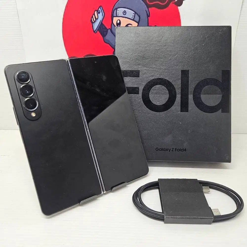 Samsung Galaxy Z Fold 4 Black 256GB Fullset Sein No Minus