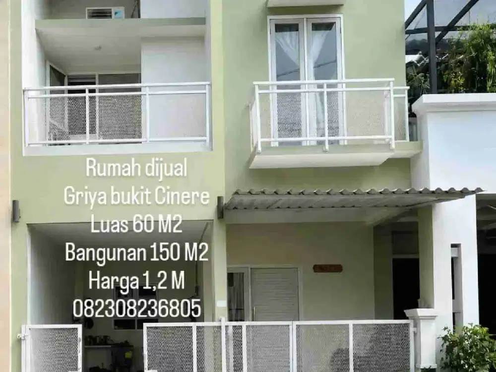 Rumah Dijual di Griya Bukit Cinere bangunan 2,5 Lantai