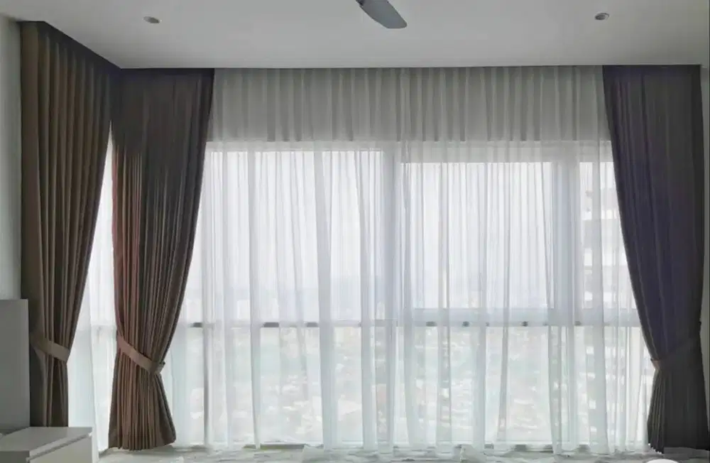 Jual Gorden Blackout Pasang Skat Klinik Hordeng Pintu Gordyn Vitrase