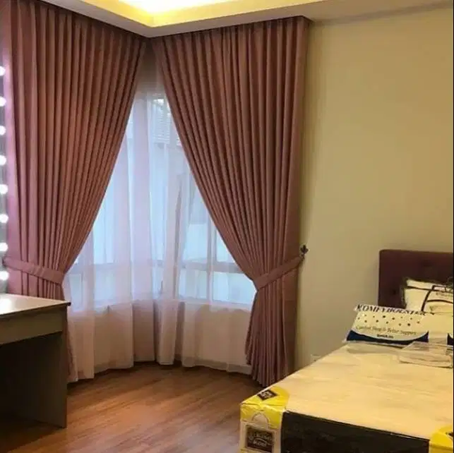Gorden Vertikal/Vertical Blinds Roll/Roller Krey Wallpaper Dinding 3D